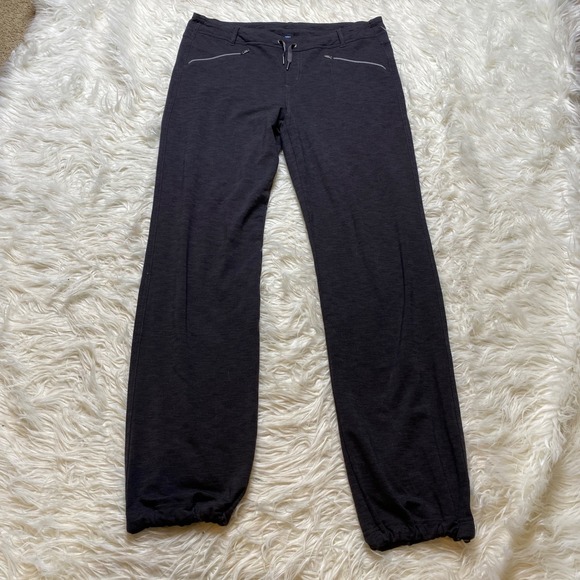 Kuhl Pants - Kuhl Pant Wonens 14 Knit Straight Leg Pockets Interior Drawstring Gray Stretch
